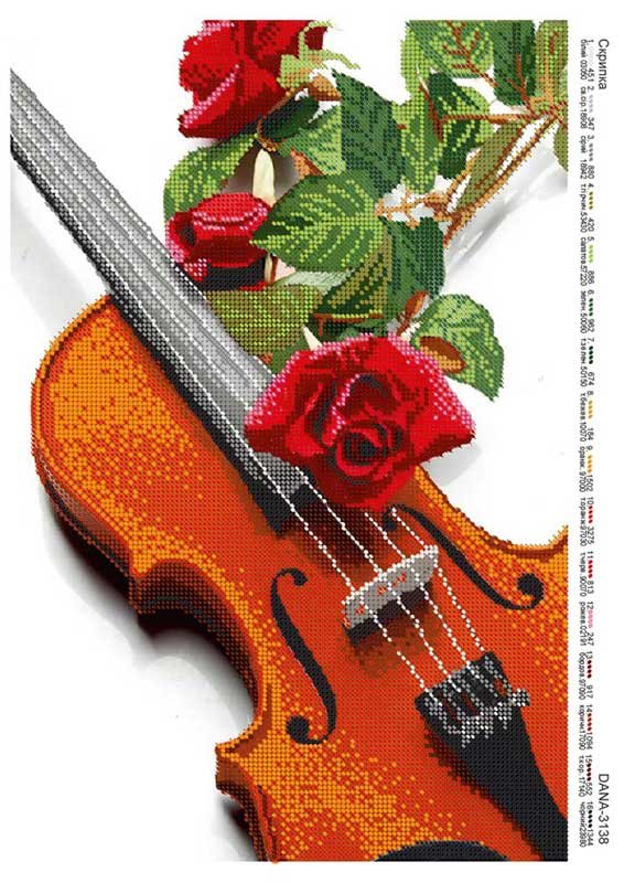 Фото Схема для вишивання бісером ДАНА-3138 Скрипка