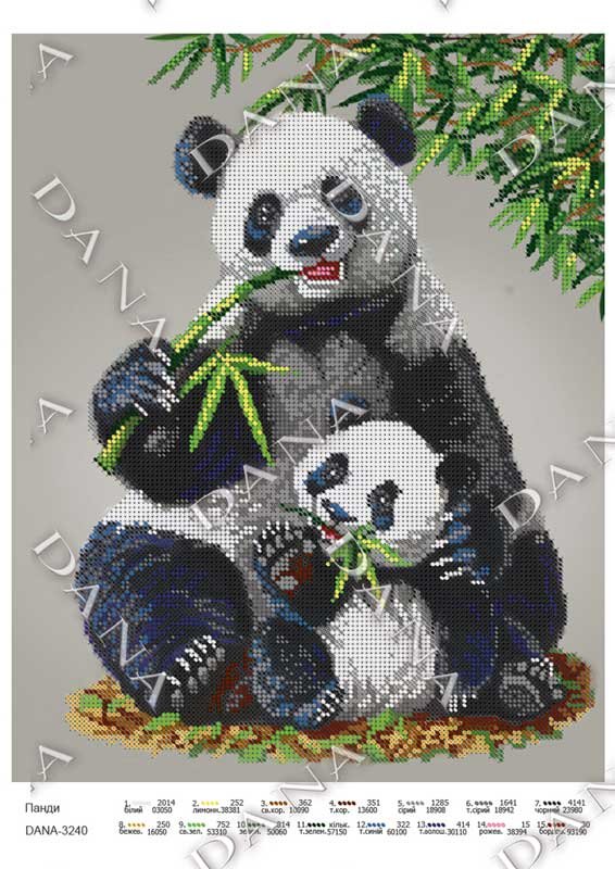 Photo Pattern beading DANA-3240 Pandas