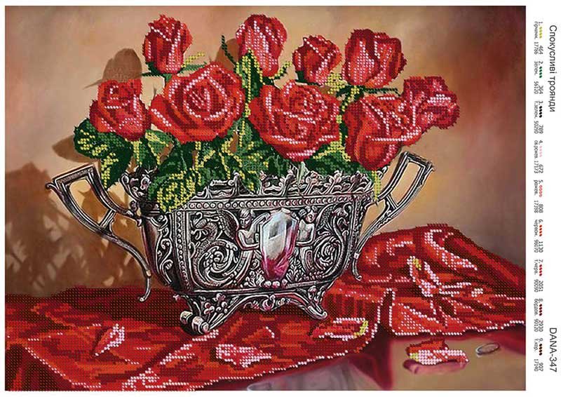 Фото Схема для вишивання бісером ДАНА-347 Спокусливі троянди