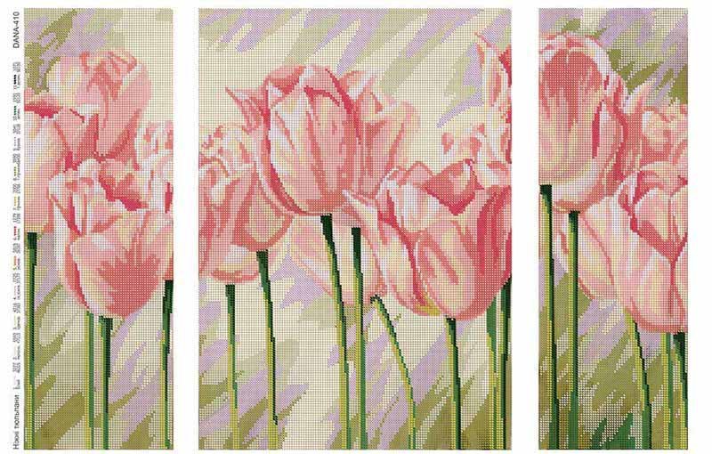 Photo Pattern beading DANA-410 Delicate tulips Photo Pattern beading DANA-410 Delicate tulips