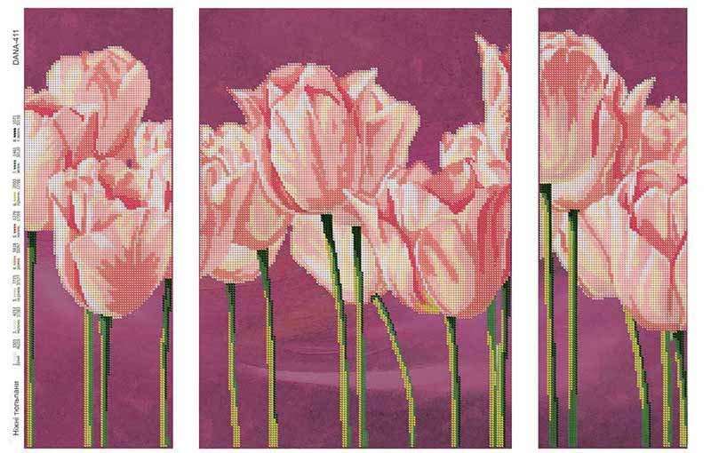 Photo Pattern beading DANA-411 Delicate tulips Photo Pattern beading DANA-411 Delicate tulips