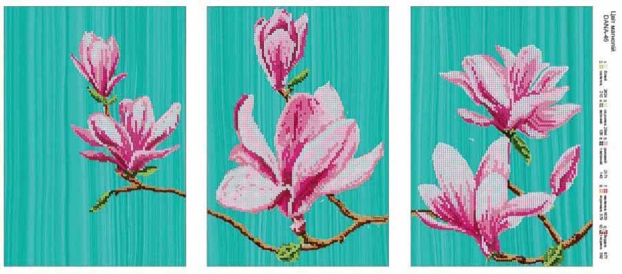 Photo Pattern beading DANA-46 Magnolia flowers Photo Pattern beading DANA-46 Magnolia flowers
