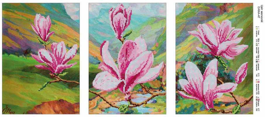 Photo Pattern beading DANA-47 Magnolia flowers Photo Pattern beading DANA-47 Magnolia flowers