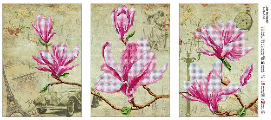 Photo Pattern beading DANA-48 Magnolia flowers Photo Pattern beading DANA-48 Magnolia flowers