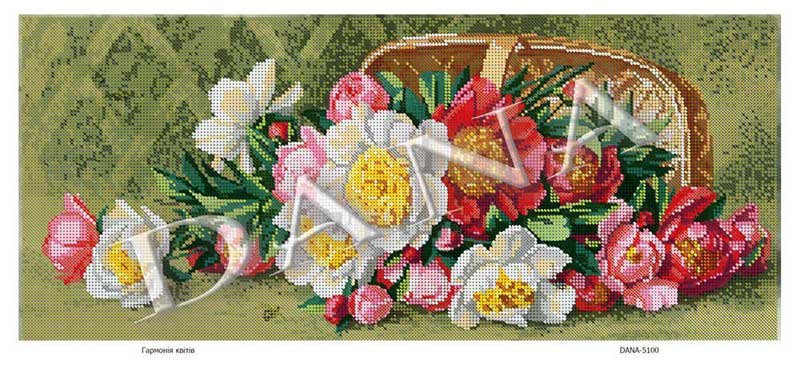 Фото Схема для вишивання бісером ДАНА-5100 Гармонія квітів