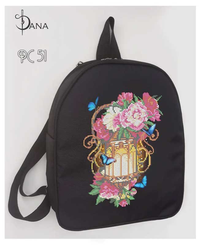Photo Backpack with beaded embroidery DANA PC-51