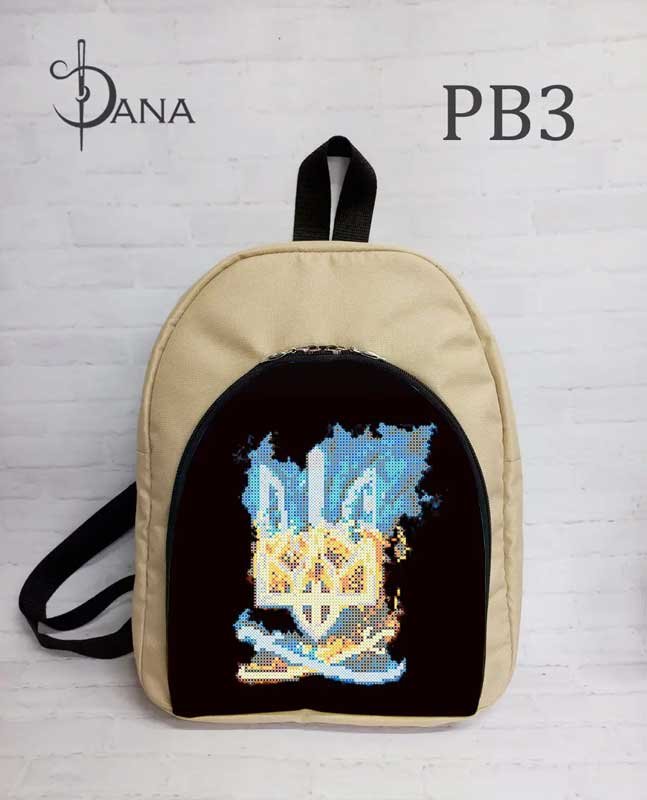 Photo Backpack with beaded embroidery DANA PB-03