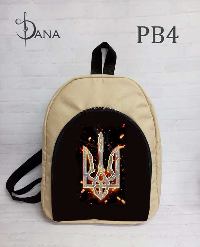 Photo Backpack with beaded embroidery DANA PB-04