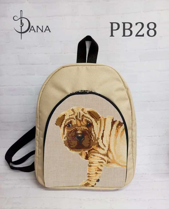 Photo Backpack with beaded embroidery DANA PB-28