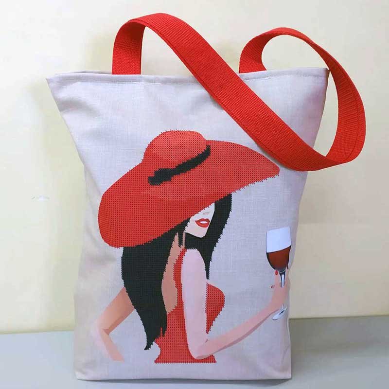 Photo Eco bags shopper with beaded embroidery DANA CB-13