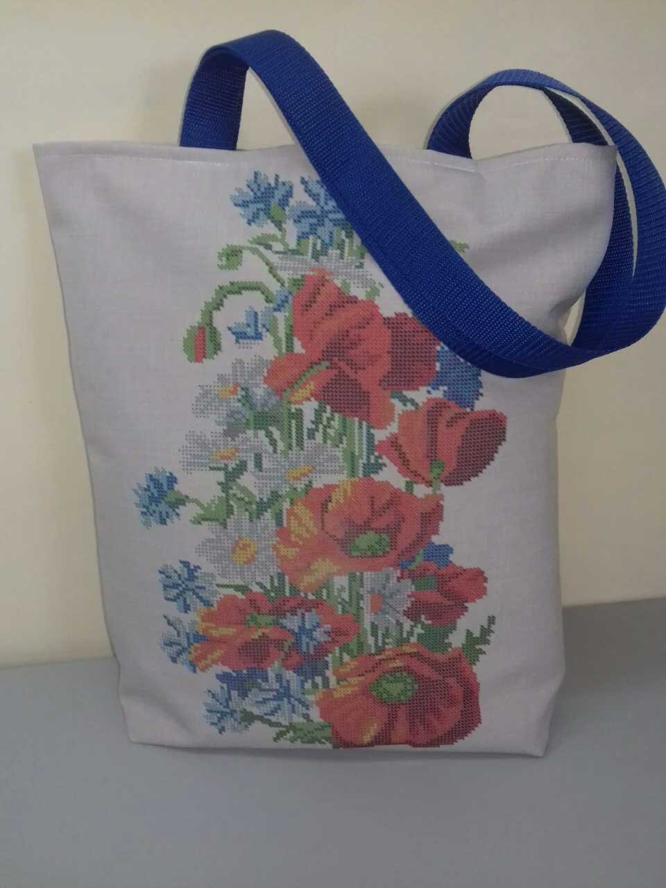 Photo Eco bags shopper with beaded embroidery DANA CB-17
