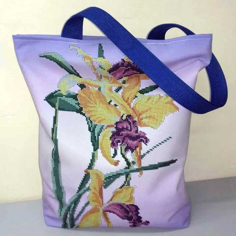 Photo Eco bags shopper with beaded embroidery DANA CB-22