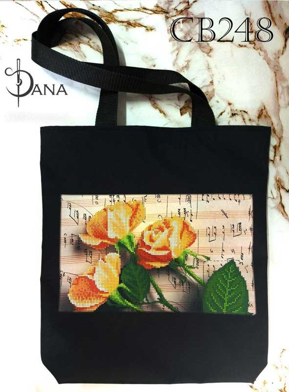 Photo Eco bags shopper with beaded embroidery DANA CB-248