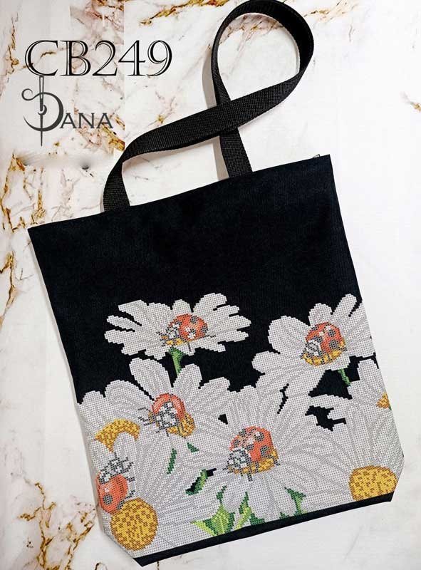 Photo Eco bags shopper with beaded embroidery DANA CB-249