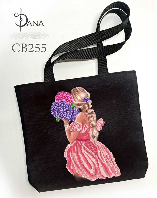 Photo Eco bags shopper with beaded embroidery DANA CB-255