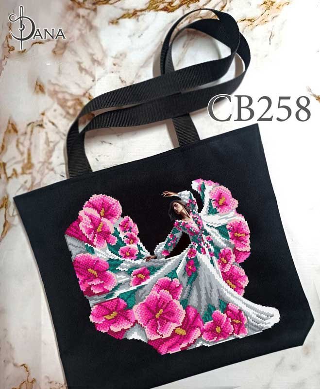Photo Eco bags shopper with beaded embroidery DANA CB-258