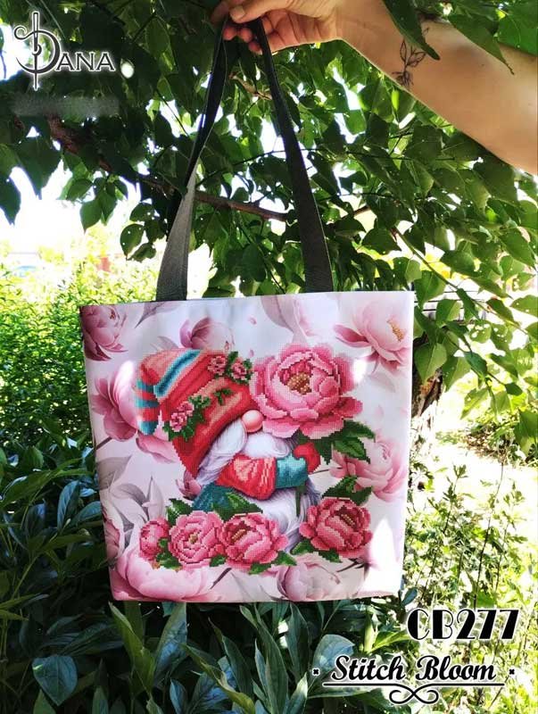 Photo Eco bags shopper with beaded embroidery DANA CB-277