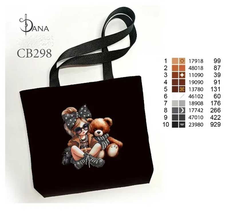Photo 2 The need for beads Eco bags shopper with beaded embroidery DANA CB-298