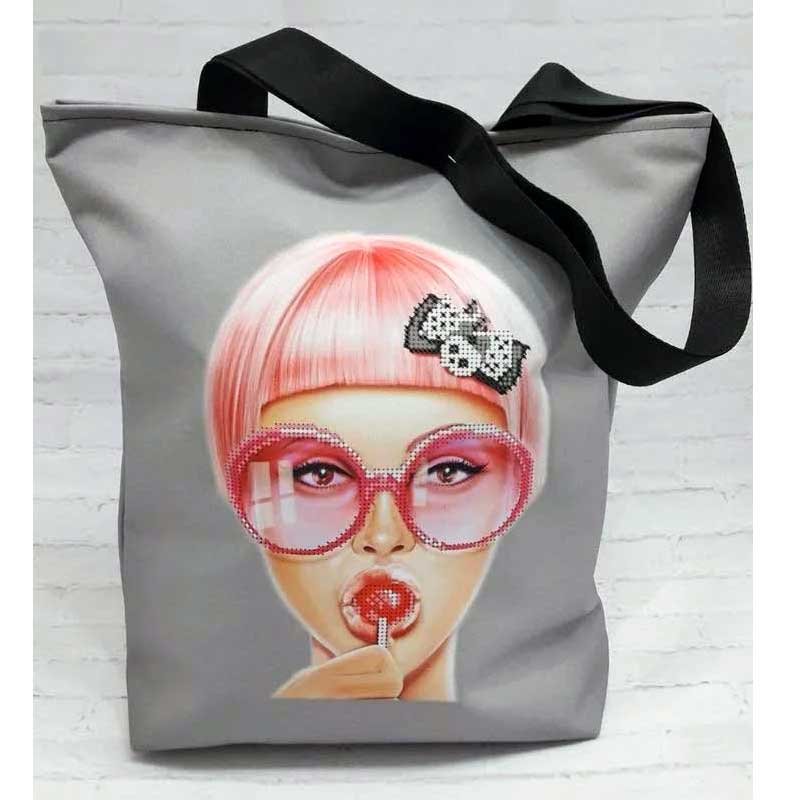 Photo Eco bags shopper with beaded embroidery DANA CB-30