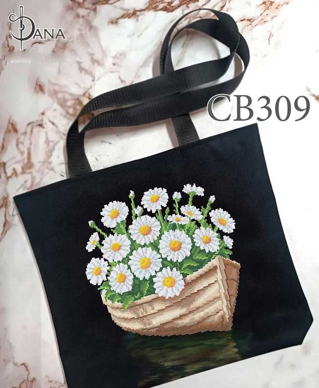 Photo Eco bags shopper with beaded embroidery DANA CB-309