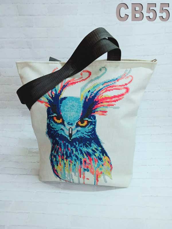 Photo Eco bags shopper with beaded embroidery DANA CB-55