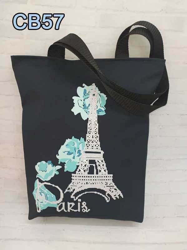 Photo Eco bags shopper with beaded embroidery DANA CB-57