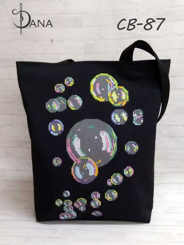 Photo Eco bags shopper with beaded embroidery DANA CB-87
