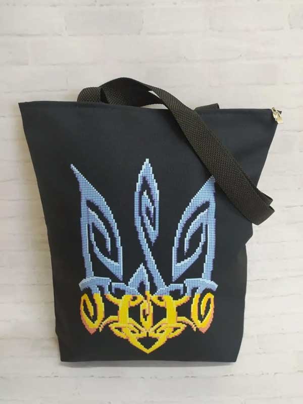 Фото Еко сумки шоппер з вишивкою з бісеру ДАНА СВ-92 Герб