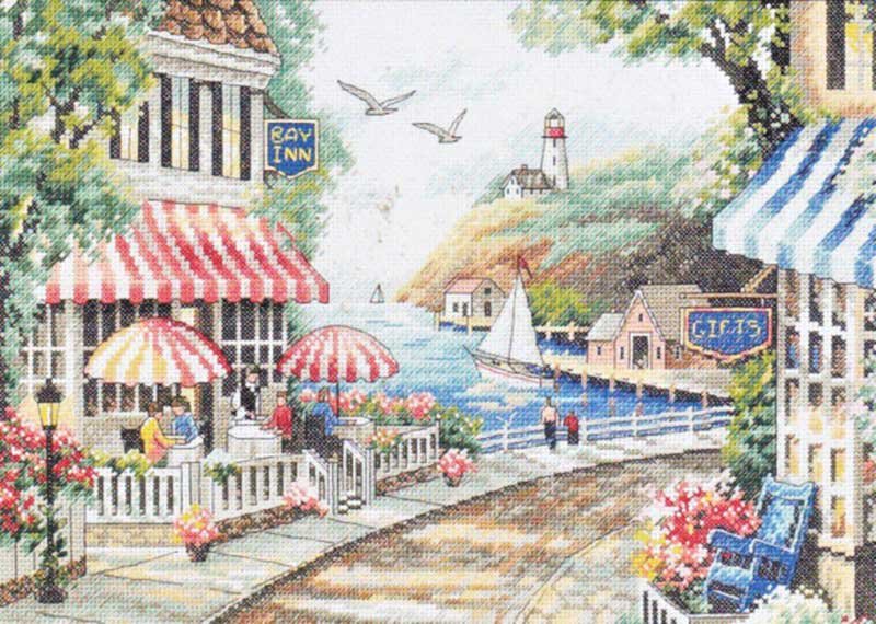 Foto Cross Stitch Kits Dimensions 35157 Cafe by the sea