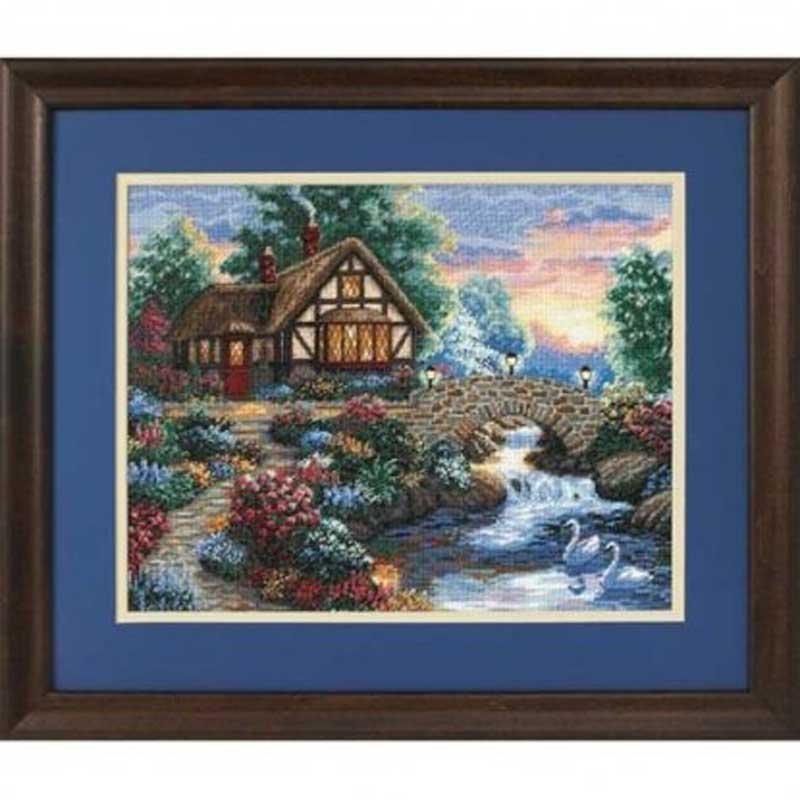 Foto Cross Stitch Kits Dimensions 35172 Twilight Bridge