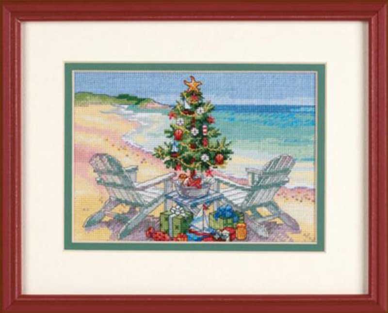 Foto Cross Stitch Kits Dimensions 70-08832 Christmas on the beach