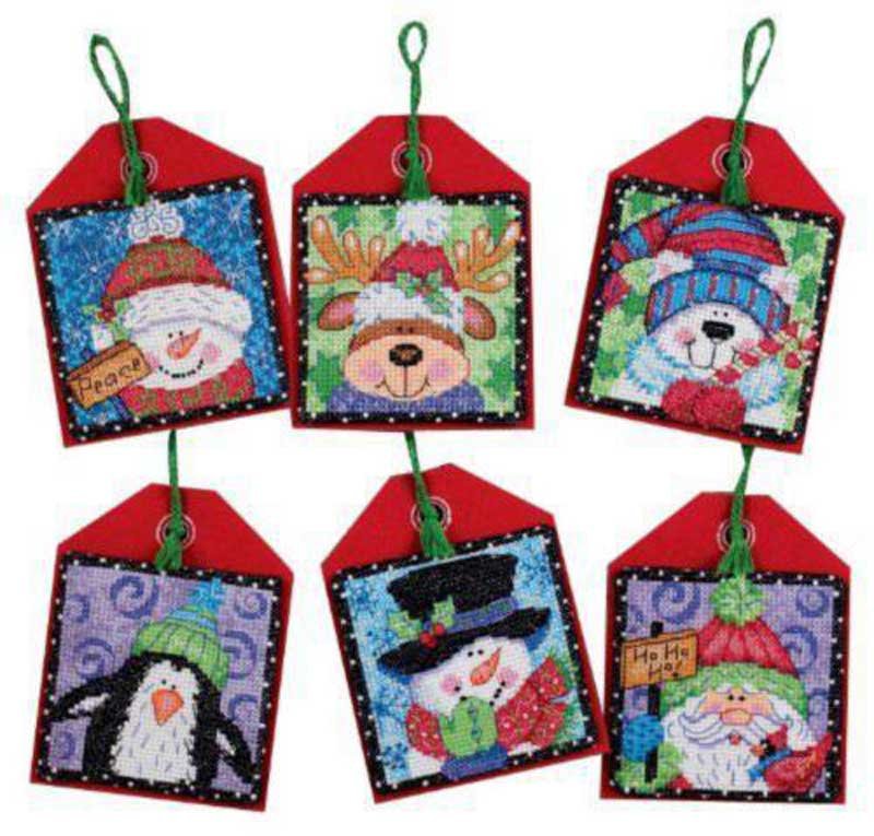 Foto Cross Stitch Kits Dimensions 70-08842 Christmas Pals Ornaments