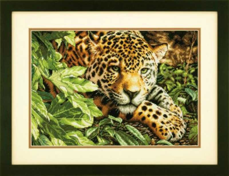 Фото Набір для вишивання хрестиком Dimensions 70-35300 Відпочиваючий леопард
