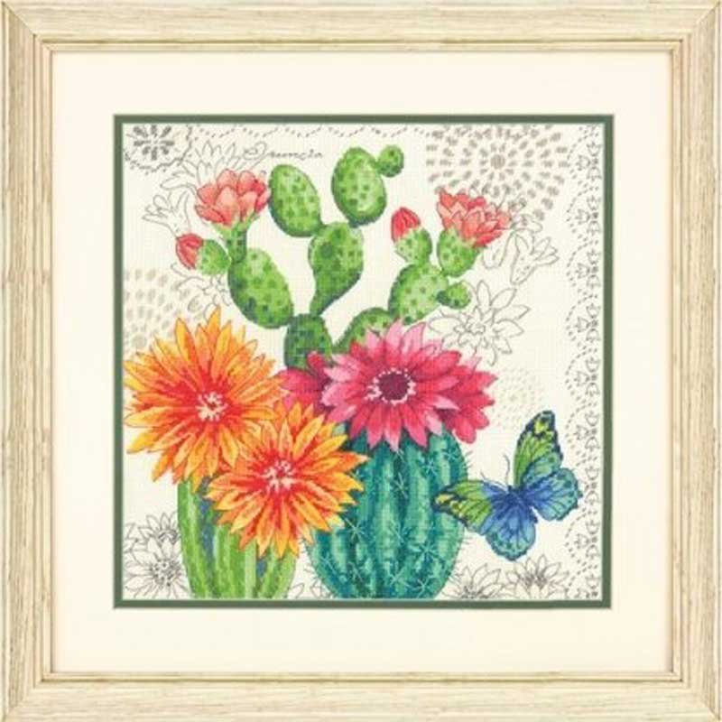 Foto Cross Stitch Kits Dimensions 70-35388 Cactus Bloom