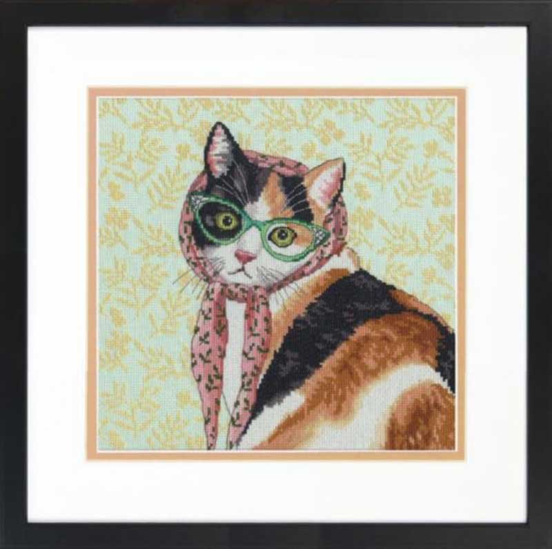 Foto Cross Stitch Kits Dimensions 70-35395 Mama Cat