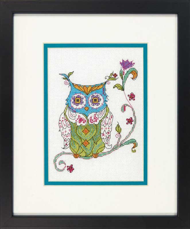 Foto Cross Stitch Kits Dimensions 70-65163 Blooming owl