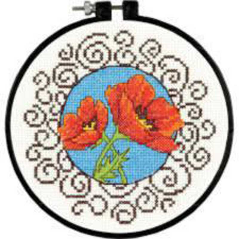 Foto Cross Stitch Kits Dimensions 72-73825 Poppies