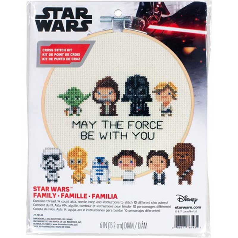 Foto Cross Stitch Kits Dimensions 72-76143 Star Wars Family