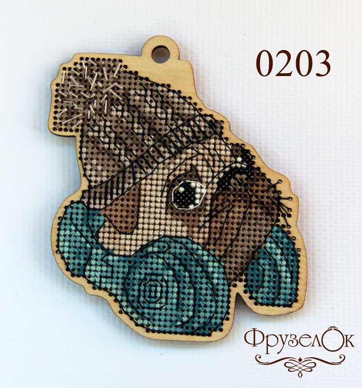 Photo 1 Cross stitch kit on wooden base FruzelOk 0203 Andriyko