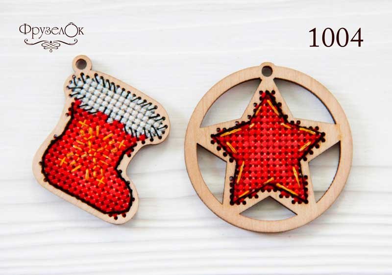 Photo 1 Cross stitch kit on wooden base FruzelOk 1004 Decorations