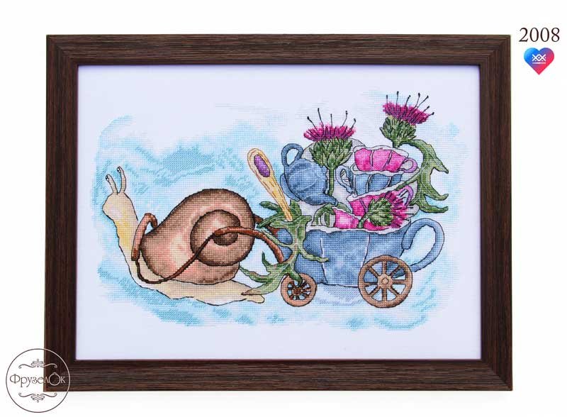 Photo 1 Counted Cross Stitch Kit FruzelOk 2008 Snail with cups