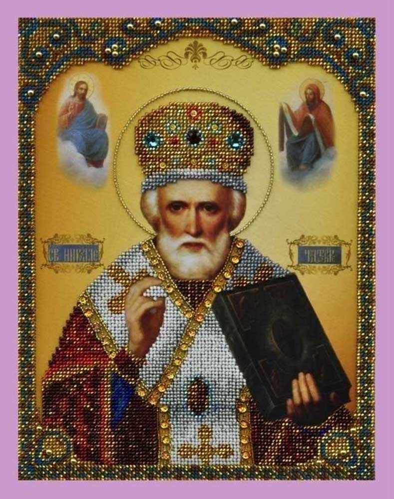 Фото Набір вишивки бісером Картини Бісером Р-182 Ікона святителя Миколая Чудотворця