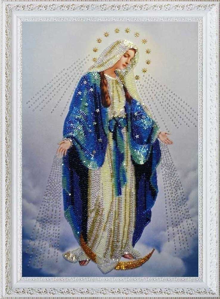 Фото Набір вишивки бісером Картини Бісером Р-283 Ікона Пресвята Діва Марія