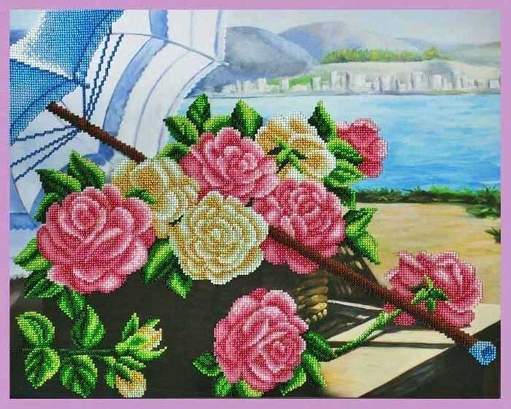 Фото Набір вишивки бісером Картини Бісером Р-306 Троянди на березі