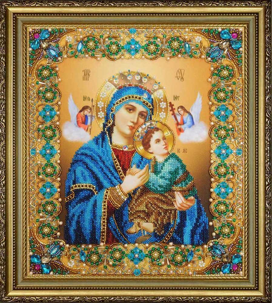 Фото Набір вишивки бісером Картини Бісером Р-417 Ікона Божої Матері Неустанної Помочі
