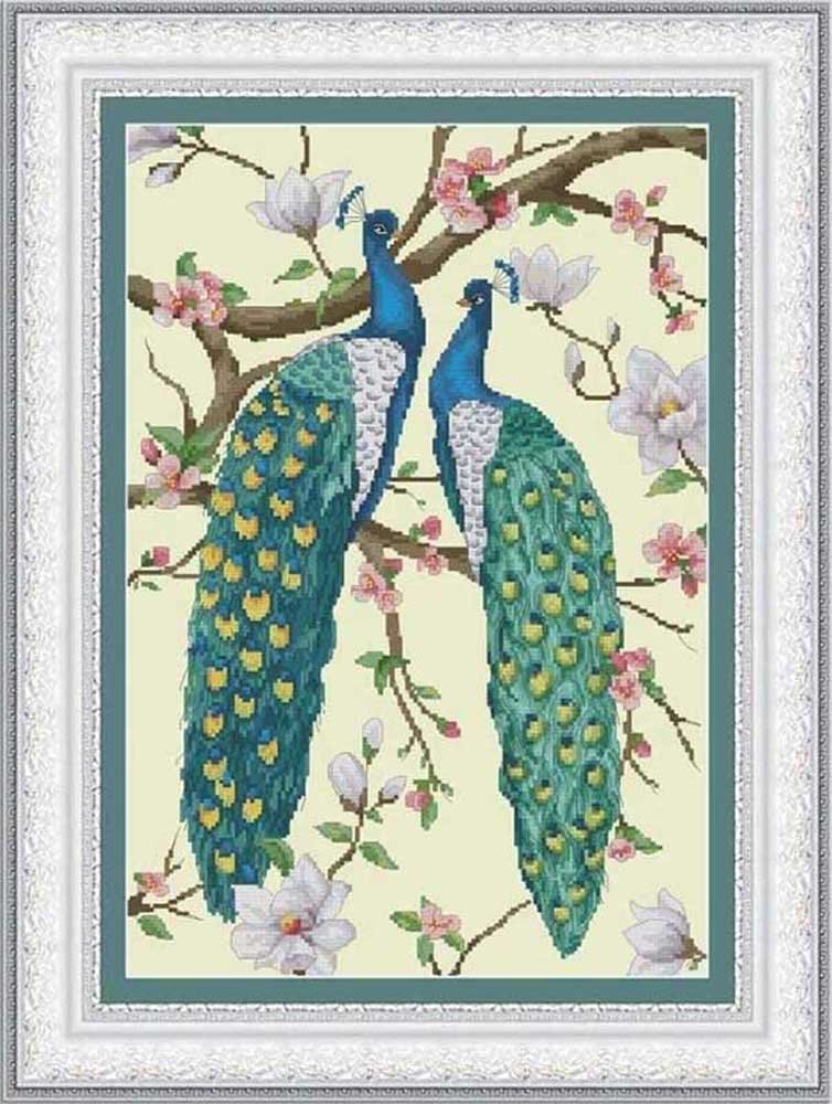 Photo Cross Stitch Kits OLanTА VN-056 Peacocks