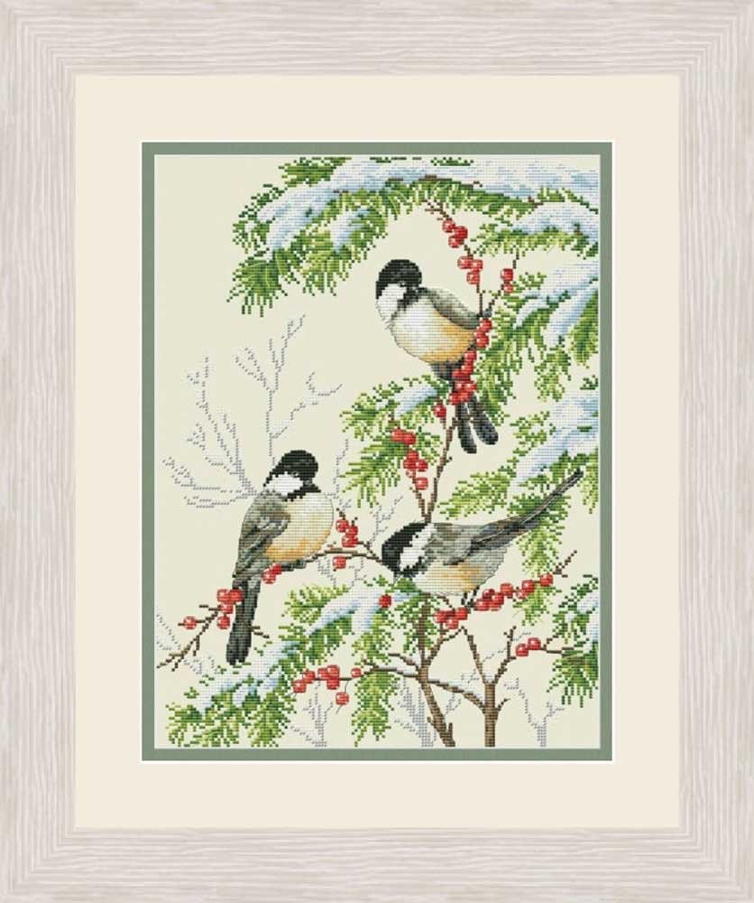 Фото Набор для вышивки крестом OLanTА VN-153 Зимние птицы