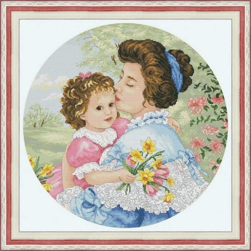 Photo Cross Stitch Kits OLanTА VN-180 A tender kiss