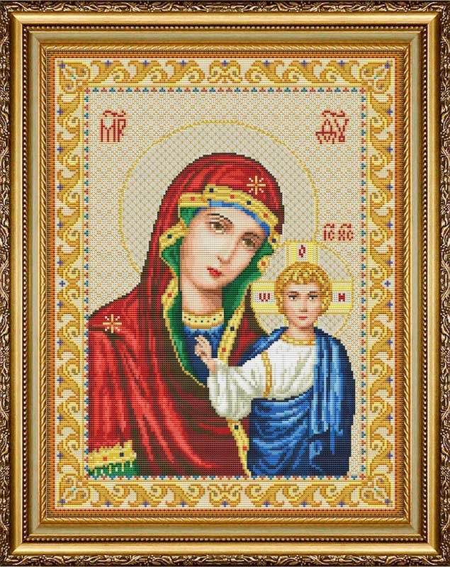 Photo Cross Stitch Kits OLanTА VN-201 Icon of the Mother of God of Kazan