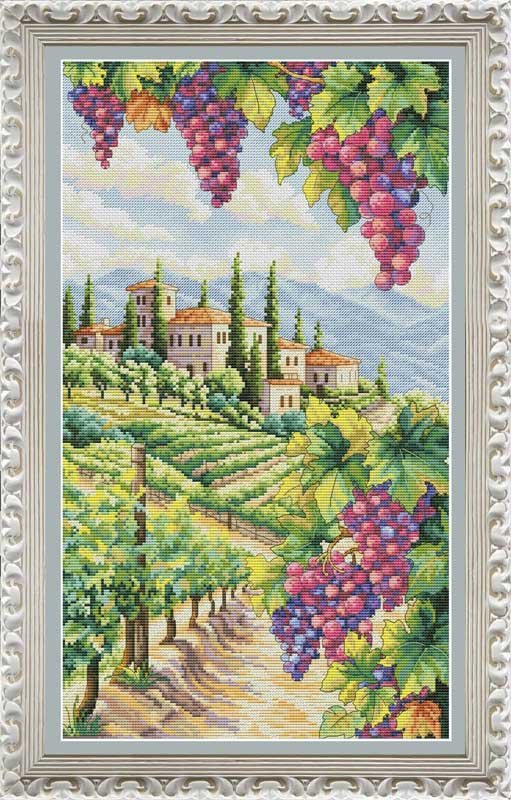 Фото Набор для вышивки крестом OLanTА VN-262 Виноградники Тосканы